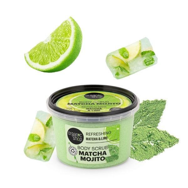 Organic Shop Telový peeling Matcha Mojito (Matcha & Lime) 250 ml