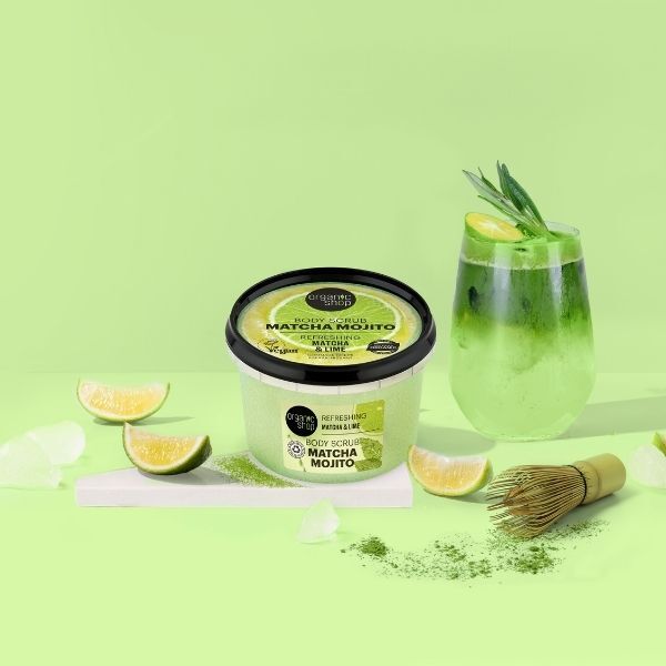 Organic Shop Telový peeling Matcha Mojito (Matcha & Lime) 250 ml