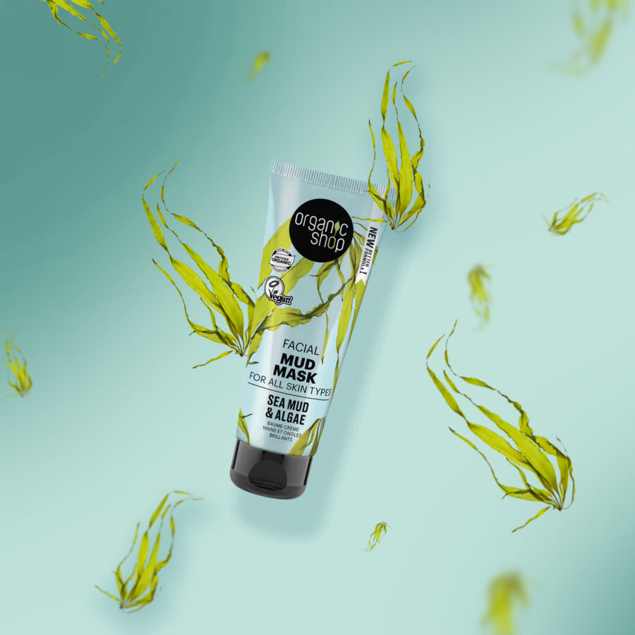 Organic Shop Bahenná maska na tvár Morské bahno a riasy 75 ml