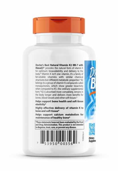 Dr Best Vitamín K2 MK7 45mcg  180 kps