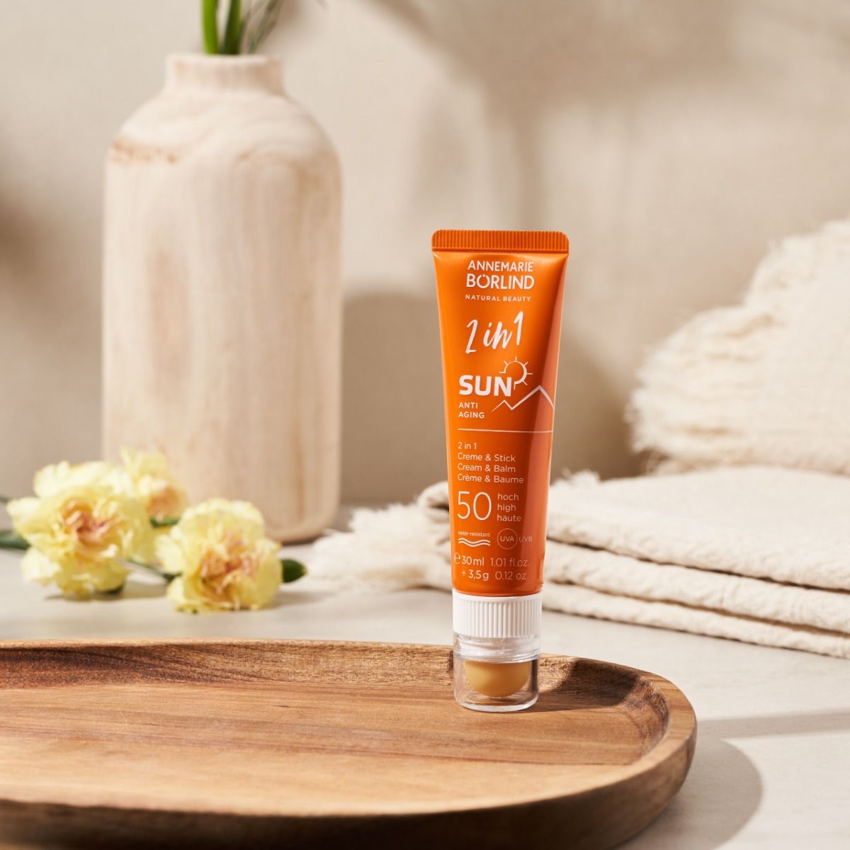 Annemarie Börlind  Sun 2v1 opaľovací anti-aging krém a tyčinka SPF50 30 ml