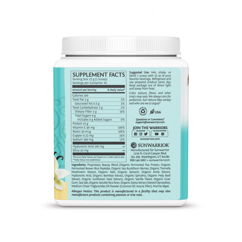 Sunwarrior Collagen Vanilkový 500g