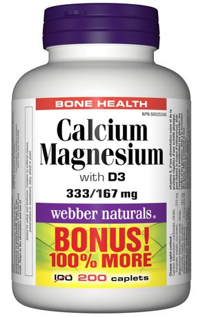 Webber Naturals Calcium + Magnesium + D3